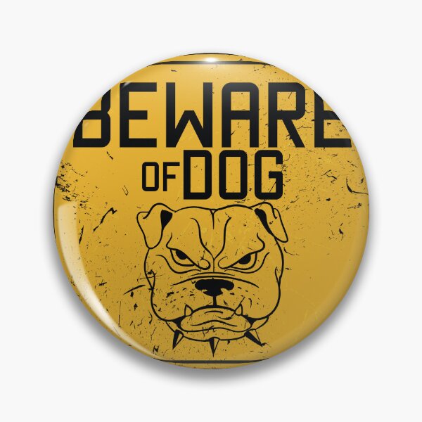 Item preview, Dog warning sign yellow grunge designed and sold by snowgirlshop.