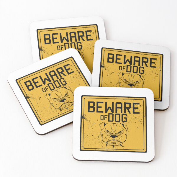 Item preview, Dog warning sign yellow grunge designed and sold by snowgirlshop.