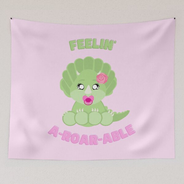 Item preview, Feelin' a-ROAR-able/Baby Dino Girl designed and sold by CuddlyPeas.