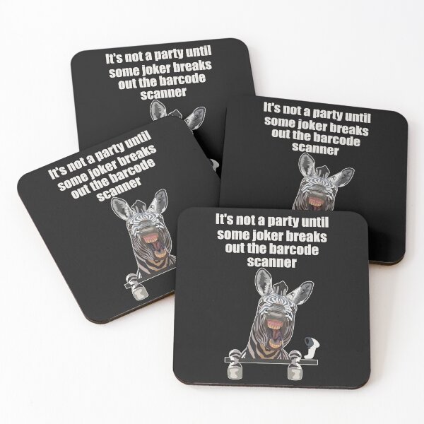 Item preview, Funny Zebra Barcode Scanner Joke Funny Laughing Zebra designed and sold by JoyOfHopeStore.