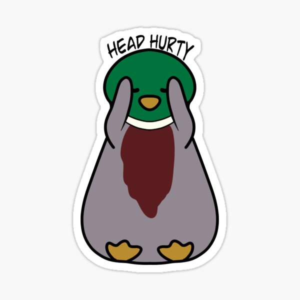 Item preview, Head Hurty Mallard Duck designed and sold by DarkDemonArt.