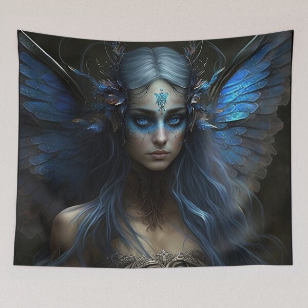 Item preview, Gothic Style Fairy (Fae) in Ornate Gold and Blue designed and sold by Dragonstrom.