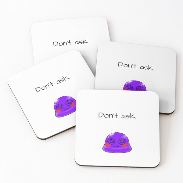 Item preview, Don't ask sassy Tiny Purple Blob emoji designed and sold by TinyPurpleHouse.