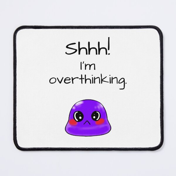Item preview, Shhh! I'm overthinking sassy Tiny Purple Blob emoji designed and sold by TinyPurpleHouse.