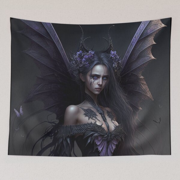 Item preview, Gothic Style Fairy (Fae) with Purple Wings and Eyes designed and sold by Dragonstrom.