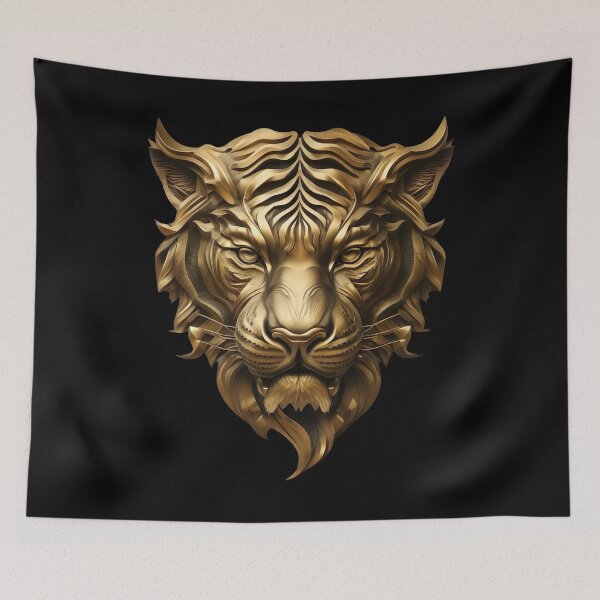 Item preview, Golden Tiger Black designed and sold by BodyVerseArt.
