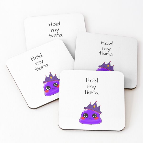 Item preview, Hold my tiara sassy Tiny Purple Blob emoji designed and sold by TinyPurpleHouse.