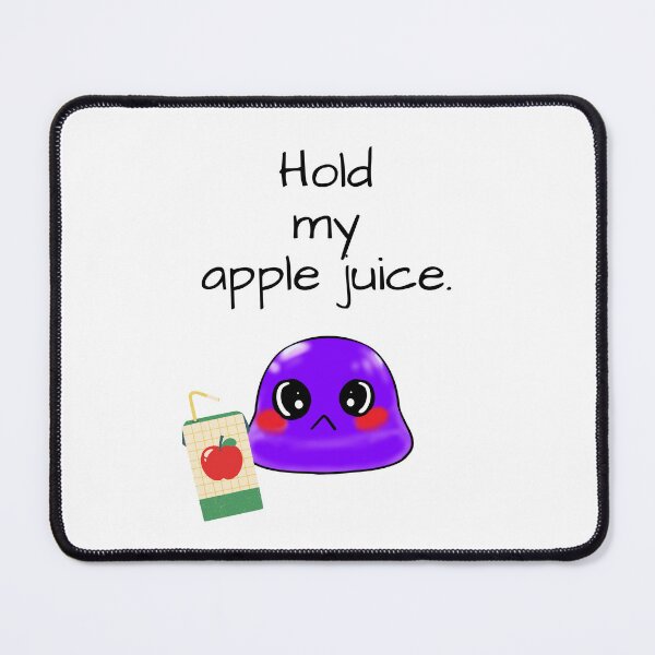 Item preview, Hold my apple juice sassy Tiny Purple Blob emoji designed and sold by TinyPurpleHouse.