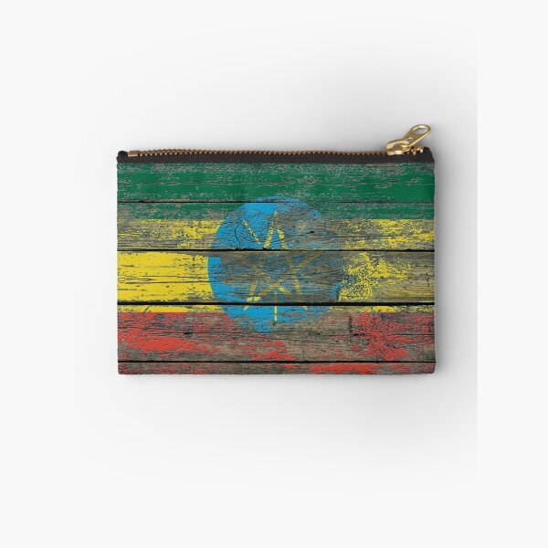Item preview, Flag of Ethiopia on Rough Wood Boards Effect designed and sold by JeffBartels.
