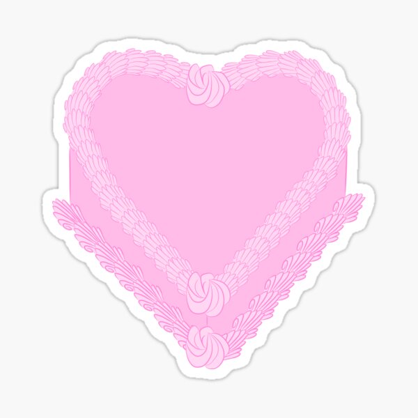 Big pink heart stickers – Paper Pastries