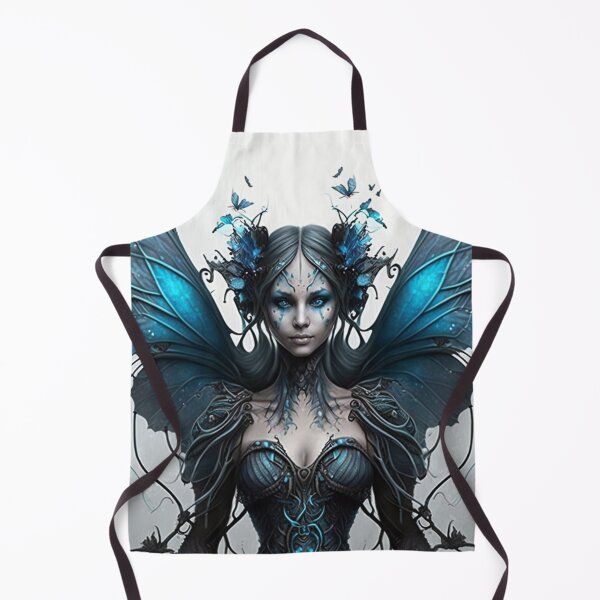 Item preview, Gothic Style Fairy (Fae) with Blue Flowers in Her Hair designed and sold by Dragonstrom.