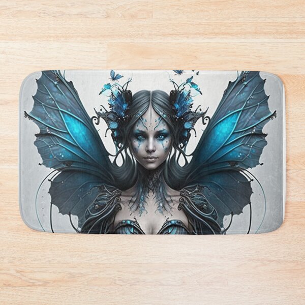 Item preview, Gothic Style Fairy (Fae) with Blue Flowers in Her Hair designed and sold by Dragonstrom.