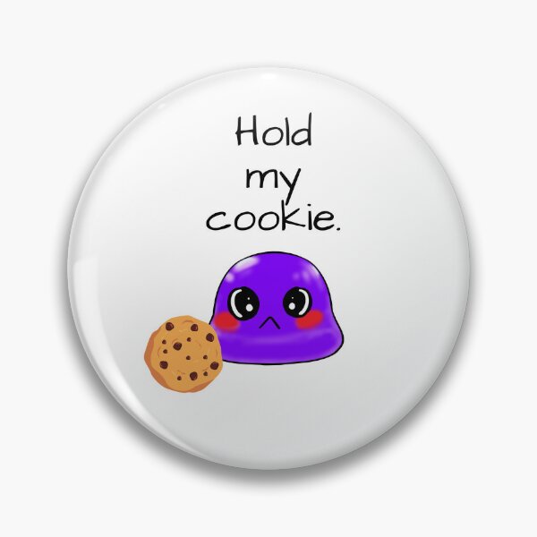 Item preview, Hold my cookie sassy Tiny Purple Blob emoji designed and sold by TinyPurpleHouse.