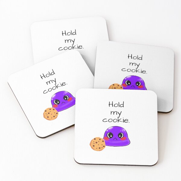 Item preview, Hold my cookie sassy Tiny Purple Blob emoji designed and sold by TinyPurpleHouse.