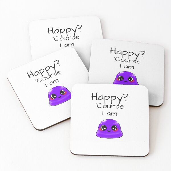 Item preview, Happy? 'Course I am sassy Tiny Purple Blob emoji designed and sold by TinyPurpleHouse.
