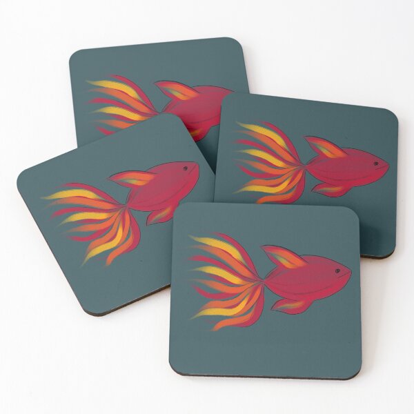 Item preview, Fiery red fish designed and sold by anaskwi.