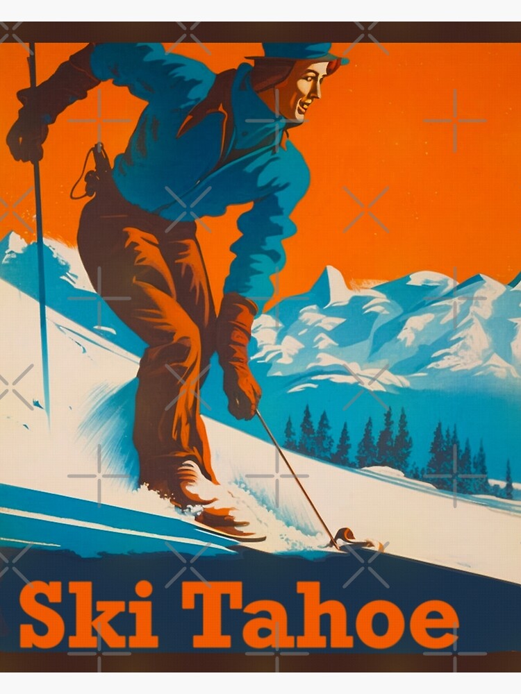 Discover Ski Tahoe Premium Matte Vertical Poster