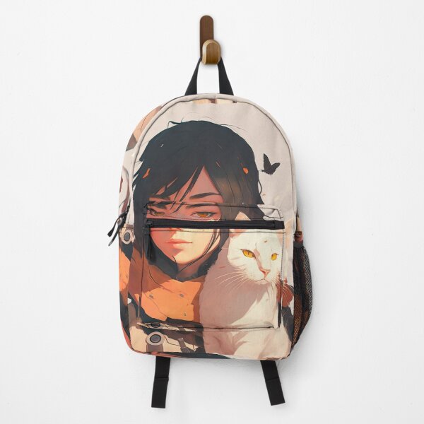 Item preview, Girl with cat - anime style designed and sold by FelpoStore.