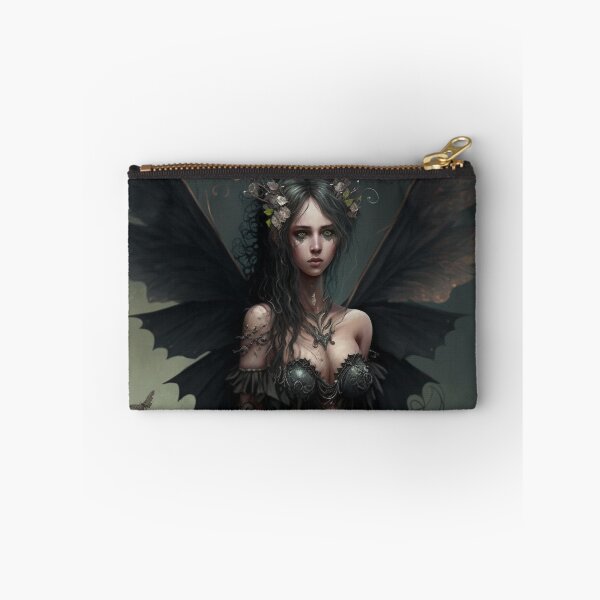 Item preview, Dark Gothic Style Fairy (Fae) with Black Wings and Green Eyes designed and sold by Dragonstrom.