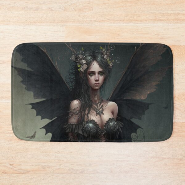 Item preview, Dark Gothic Style Fairy (Fae) with Black Wings and Green Eyes designed and sold by Dragonstrom.
