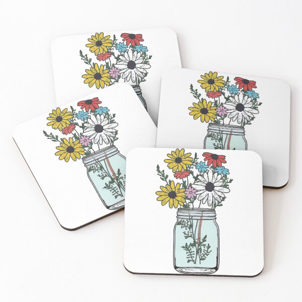 Item preview, Mason Jar with Flowers designed and sold by CreationExpress.