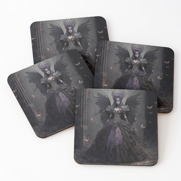 Item preview, Haunting & Unsettling Dark Gothic Style Fairy (Fae) with Tattered Raven Wings designed and sold by Dragonstrom.