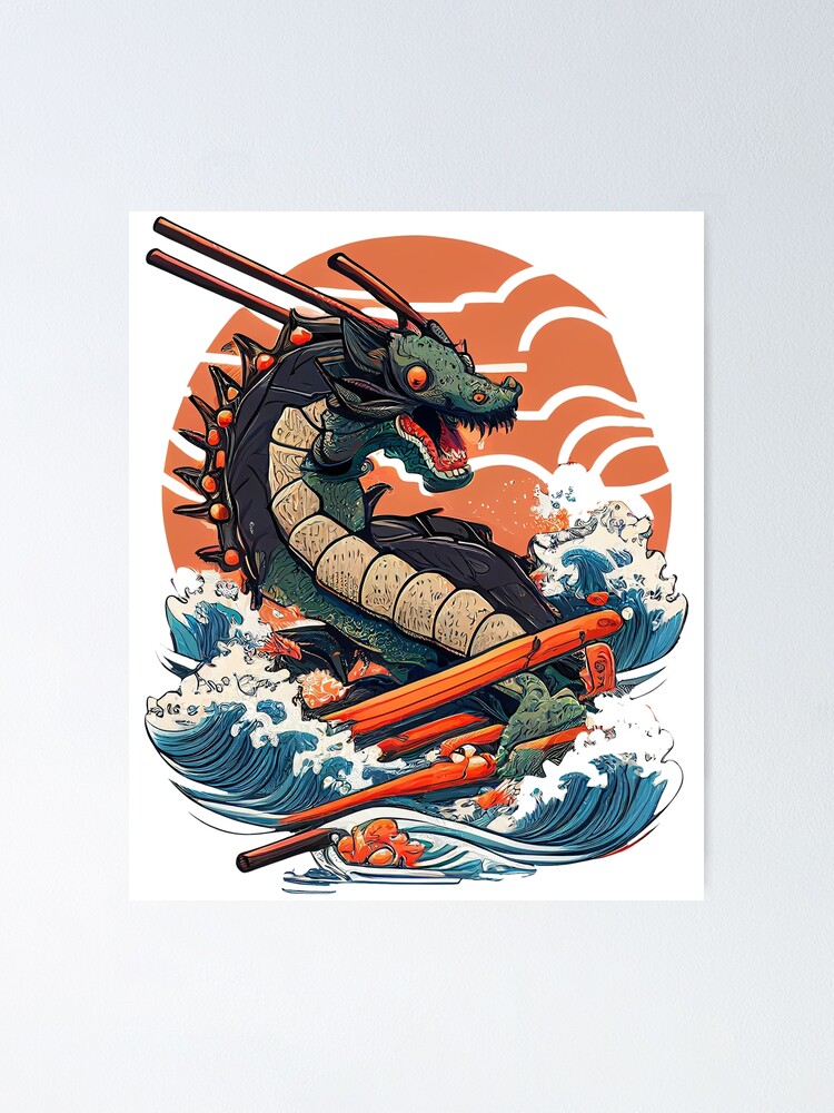 Art-Poster - Great Sushi Dragon - Ilustrata