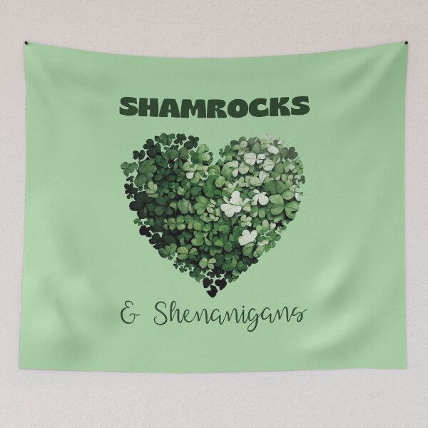 Item preview, Shamrocks and Shenanigans with clover heart designed and sold by Deedy  Studio.