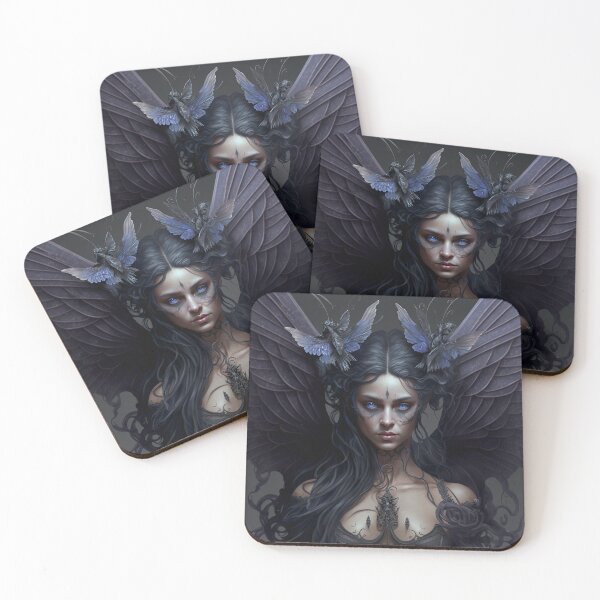 Item preview, Dark Gothic Style Fairy (Fae) with Deep Purple Eyes designed and sold by Dragonstrom.