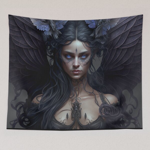Item preview, Dark Gothic Style Fairy (Fae) with Deep Purple Eyes designed and sold by Dragonstrom.