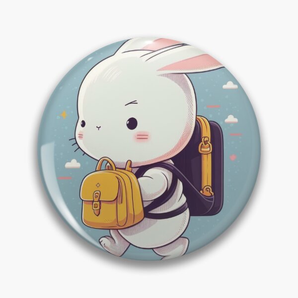 Item preview, Cute rabbit child with school bag designed and sold by DiyPremier.