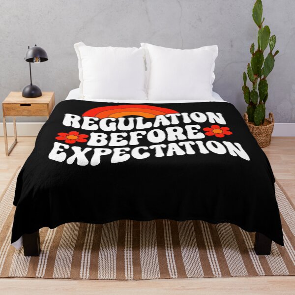 Item preview, Regulation Before Expectation Retro Neurodiversity Therapist T-Shirt designed and sold by KGN CREATIVITY.