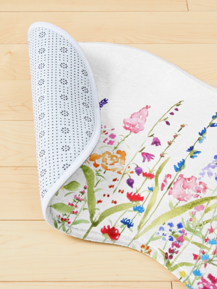 Alternate view of colorful wild flower field Pet Mat