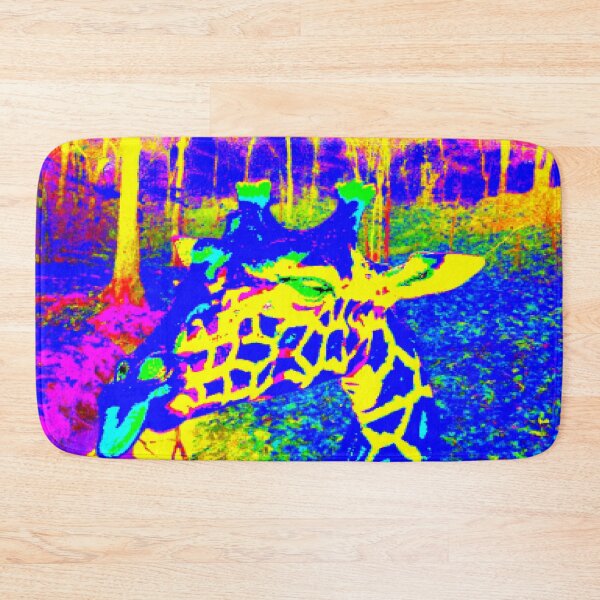 Item preview, Giraffe Blending in with the Colorful Creek and Trees designed and sold by GaryMartinMedia.