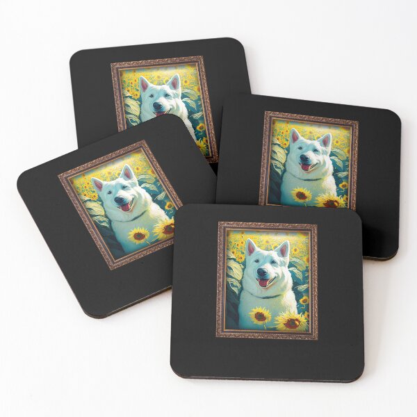 Item preview, Akbash Sunflower Painting Adorable Dog designed and sold by rafaeltto.