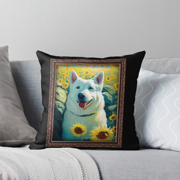 Item preview, Akbash Sunflower Painting Adorable Dog designed and sold by rafaeltto.
