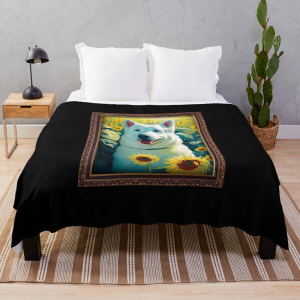Item preview, Akbash Sunflower Painting Adorable Dog designed and sold by rafaeltto.