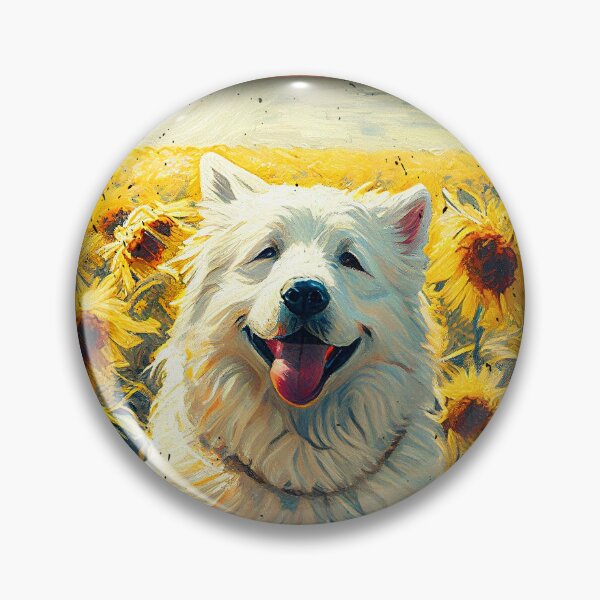 Item preview, Akbash Sunflower Painting Adorable Dog designed and sold by rafaeltto.