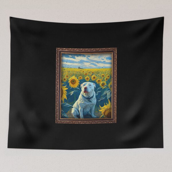 Item preview, Akbash Sunflower Painting Adorable Dog designed and sold by rafaeltto.