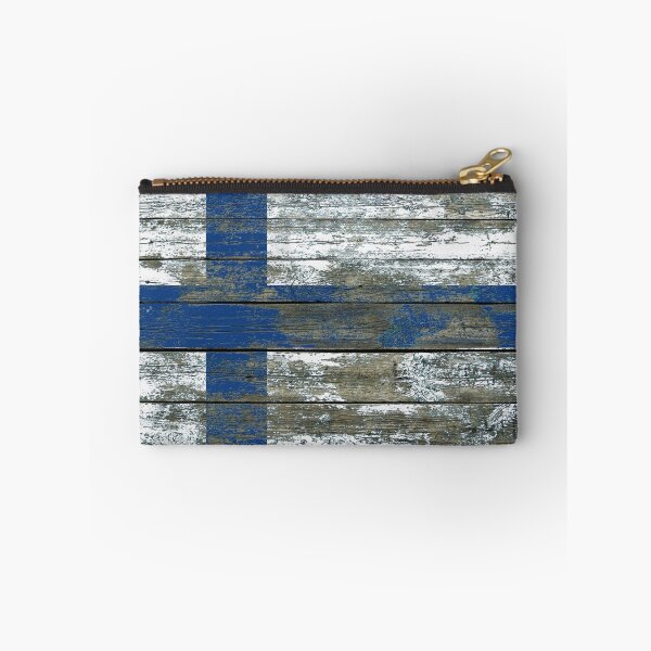 Item preview, Flag of Finland on Rough Wood Boards Effect designed and sold by JeffBartels.