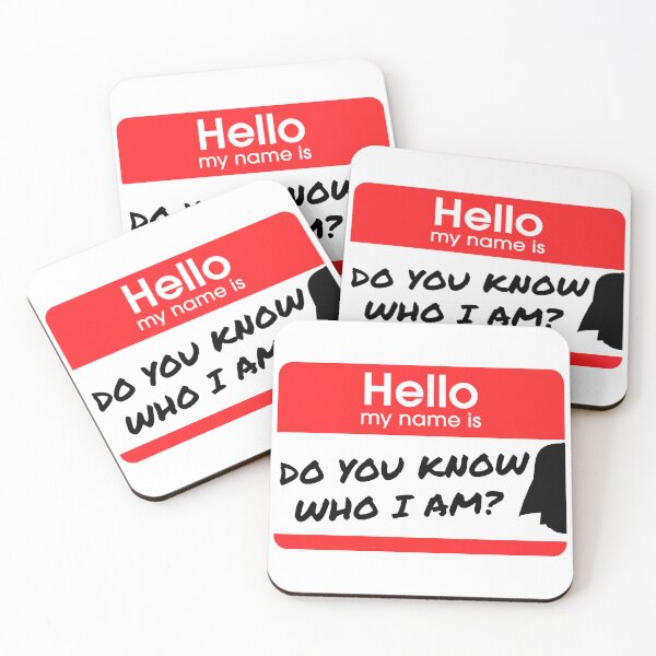 Item preview, Do You Know Who I Am? name badge designed and sold by LivingItFunky.