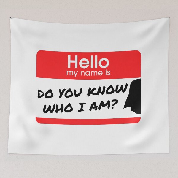 Item preview, Do You Know Who I Am? name badge designed and sold by LivingItFunky.
