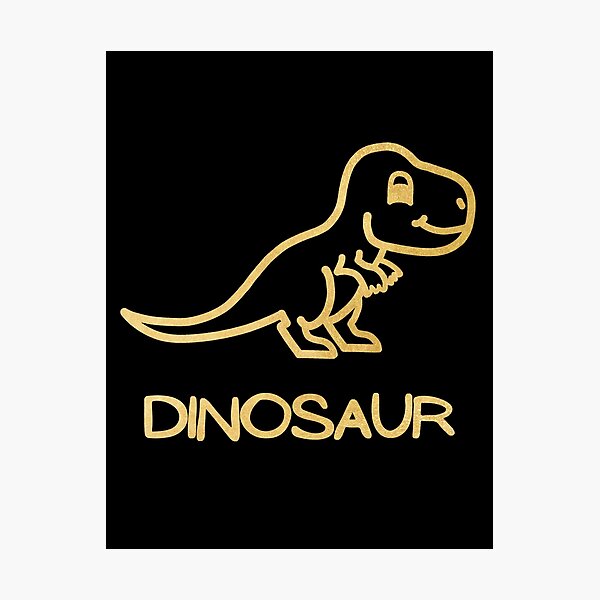 Item preview, Cute Little Baby Dinosaur - Gold designed and sold by LadySquiggle.