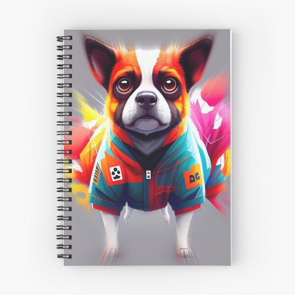 Artikelvorschau, Grafische Zeichnung eines bunten Hundes entworfen und verkauft von VTNStore.
