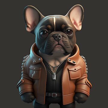 French bulldog 2024 leather jacket