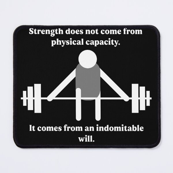 Item preview, strength does not come from physical capacity - funny fitness quotes designed and sold by Kast25.
