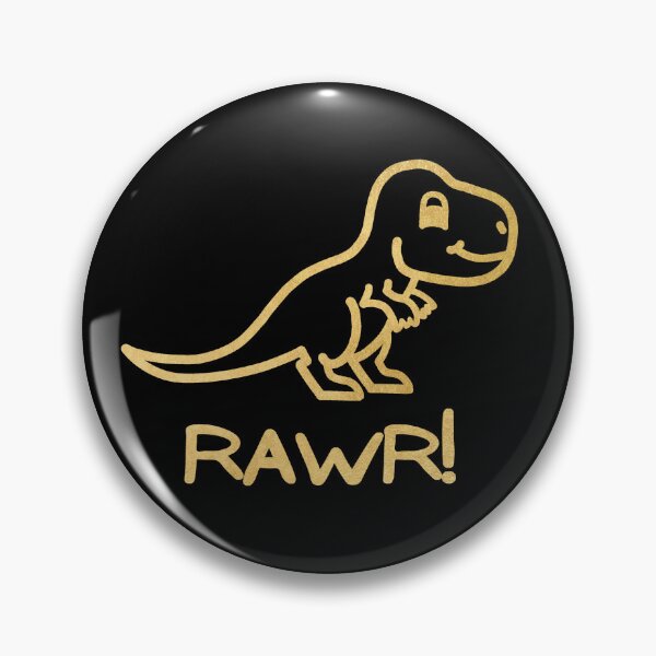 Item preview, RAWR! Cute Little Baby Dinosaur - Gold designed and sold by LadySquiggle.