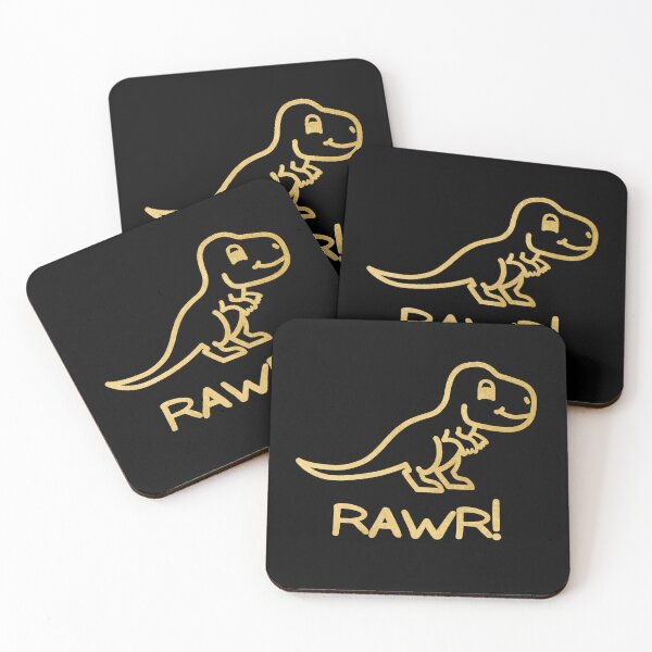 Item preview, RAWR! Cute Little Baby Dinosaur - Gold designed and sold by LadySquiggle.