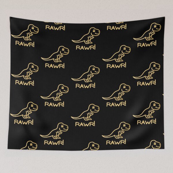 Item preview, RAWR! Cute Little Baby Dinosaur - Gold designed and sold by LadySquiggle.