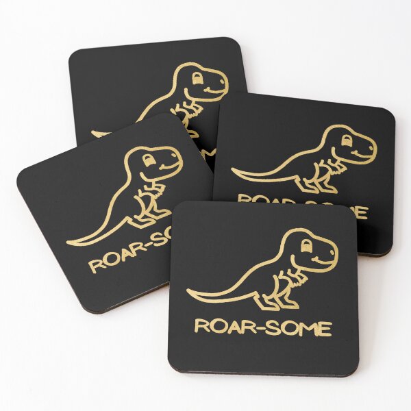 Item preview, ROAR-SOME! Cute Little Baby Dinosaur - Gold designed and sold by LadySquiggle.